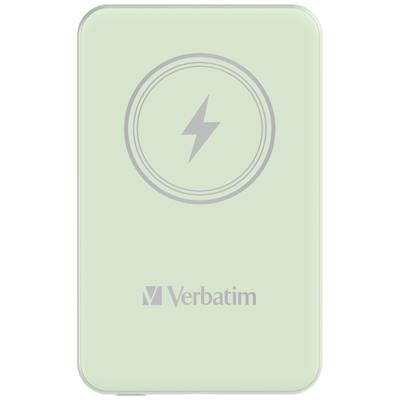 Verbatim Charge n Go Magnetic Wireless Powerbank 5000 mAh Fast Charge, Quick Charge 3.0, USB PD 3.0, Adaptive Fast Charge LiPo USB-C Groen