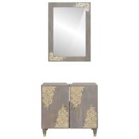 Badkamermeubelset Wandgemonteerd 2 pcs Grijs 62 x 33 x 58 cm - thumbnail