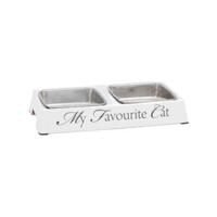 DBL Dinerset My Favourite Cat - Wit - 24x12x4cm - thumbnail