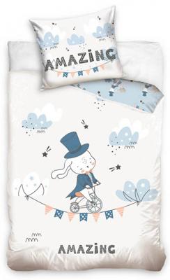 Dreamee Dekbedovertrek Rabbit Junior 140 X 200 Cm Katoen Wit