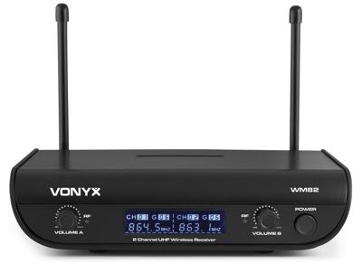 Vonyx WM82B dubbele draadloze microfoon combinatieset Vonyx WM82B dubbele draadloze microfoon combinatieset