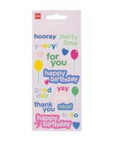 HEMA Stickers verjaardag quotes - 5 stuks - thumbnail
