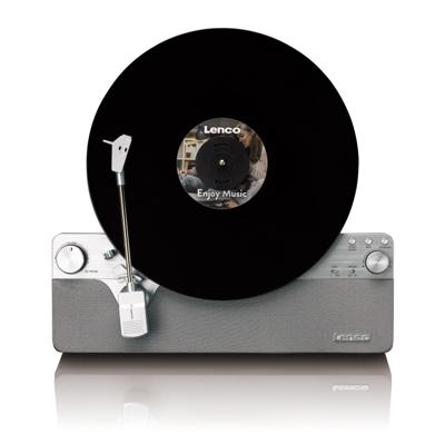 Volautomatische verticale platenspeler met ingebouwde luidsprekers en Bluetooth® Silver