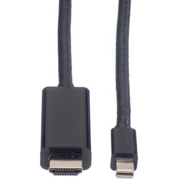 VALUE Mini DisplayPort Cable, Mini DP-UHDTV, M/M, zwart, 1 m