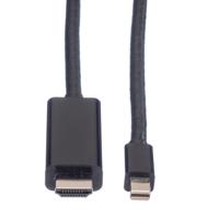 VALUE Mini DisplayPort Cable, Mini DP-UHDTV, M/M, zwart, 1 m - thumbnail
