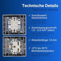 REV 0510231777 Schakel-/stopcontact combinatie Compleet AquaForm Lichtgrijs 1 stuk(s) - thumbnail