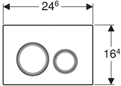 Bedieningsplaat Geberit Sigma 50 Round Glas Zwart