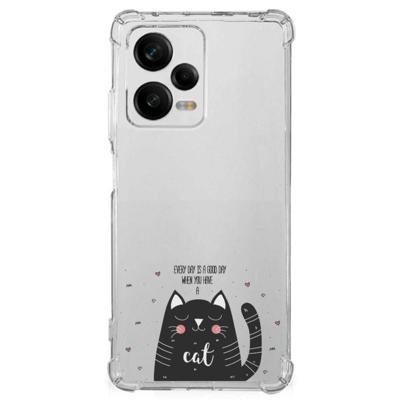 Xiaomi Redmi Note 12 Pro Stevig | Bumper Hoesje | Cat Good Day Xiaomi Redmi Note 12 Pro Stevig | Bumper Hoesje | Cat Good Day