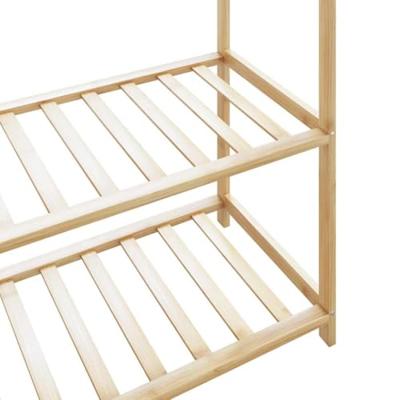 VidaXL Kledingrek met schappen 110x40x175 cm bamboe