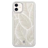 iPhone 11 hybride hoesje - Palmy leaves beige - thumbnail