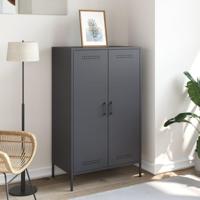 Hoge kast 68x39x113 cm staal antracietkleurig - thumbnail