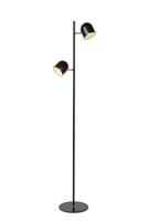 Lucide SKANSKA - Vloerlamp - LED 3 StepDim - 2x5W 3000K - Zwart - thumbnail