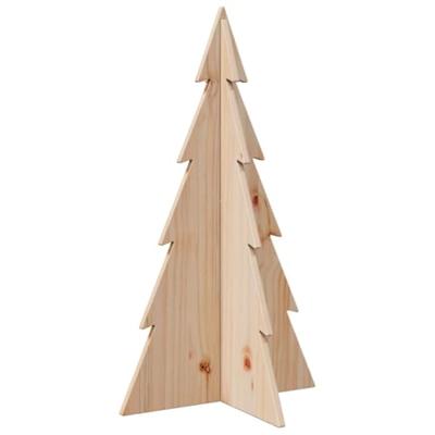 VidaXL Kerstdecoratie kerstboom 80 cm massief grenenhout