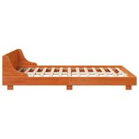 Bedframe zonder matras massief grenenhout wasbruin 135x190 cm - thumbnail
