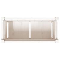 Plantenbak met poten 70x31x70 cm massief grenenhout wit - thumbnail