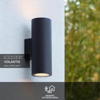 Lucide VOLANTIS - Wandspot / Wandlamp Binnen/Buiten - 2xE27 - IP54 - Zwart - thumbnail