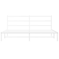 Bedframe met hoofdbord metaal wit 183x213 cm - thumbnail