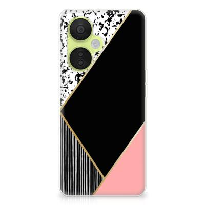 OnePlus Nord CE 3 Lite | TPU Hoesje | Zwart Roze Vormen
