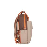 Ferron Miami Rugzak 9L Waterafstotende Laptop Rugtas 13 inch Schooltas en Werktas van PU Nylon Coffee - thumbnail