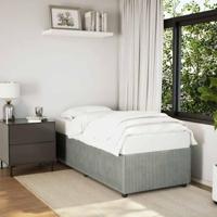 Bedframe zonder matras 90x200 cm fluweel lichtgrijs - thumbnail
