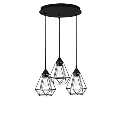 Lyora HanglampPaolo 3-lichts zwart - 7605189