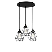 Lyora HanglampPaolo 3-lichts zwart - 7605189 - thumbnail
