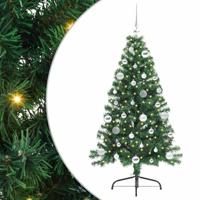 VidaXL Kunstmatig voorverlicht kerstboom met 150 led groen 150 cm pvc - thumbnail