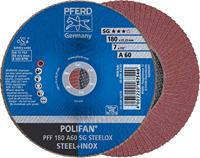 PFERD TOOLS 67606185 PFF 180 A 60 SG STEELOX Lamellenschijf Diameter 180 mm Boordiameter 22.23 mm RVS, Staal 10 stuk(s) - thumbnail