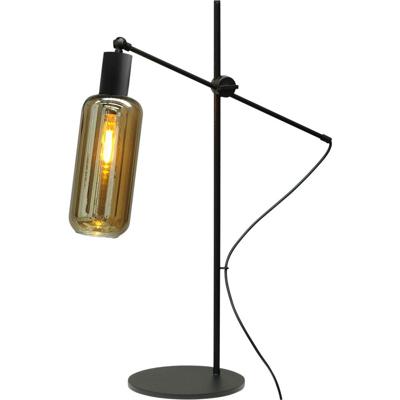 Masterlight Zwarte tafellampBounty met cilinderglas - 4471-05-05-5
