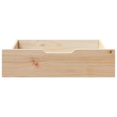 VidaXL Bedlades 2 st met wieltjes 65x55x17 cm massief grenenhout VidaXL Bedlades 2 st met wieltjes 65x55x17 cm massief grenenhout