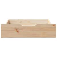 VidaXL Bedlades 2 st met wieltjes 65x55x17 cm massief grenenhout - thumbnail