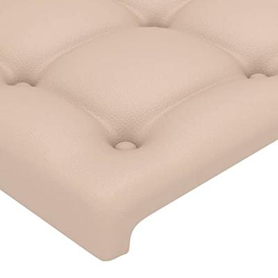 Hoofdborden 2 st 90x5x78/88 cm kunstleer cappuccinokleurig