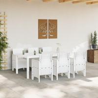 Tuin Eetset 7 pcs Wit 200 x 100 x 73 cm Poly rattan - thumbnail