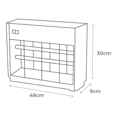 Elektrische insectendoder EDM 06013 Zilverkleurig 2 x 15 W 49 x 10 x 31 cm