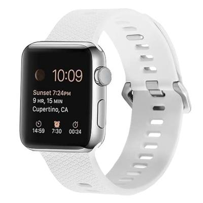 Siliconen bandje met motief - Wit - Geschikt voor Apple Watch 44mm / 45mm / 46mm / 49mm