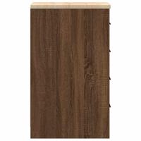 Garagekast 30x51x85 cm massief grenenhout bruin eikenkleurig - thumbnail