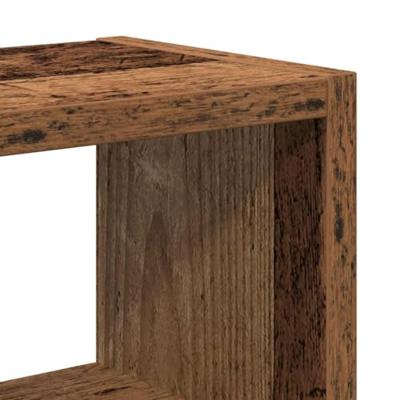 Wandschap 45x16x45 cm bewerkt hout oud houtkleurig