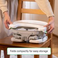 INGENUITY Deluxe Grijze Opvouwbare Verhoger, Draagbaar met Blad en Riemen Inbegrepen - thumbnail