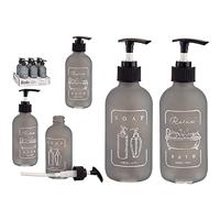 Zeepdispenser Zwart Grijs 250 ml Glas Polypropyleen - thumbnail