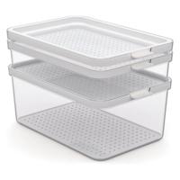 Rotho cauma set koelkastorganizer 1.3l + 2.6l + 4.65l transparant - thumbnail