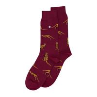 Alfredo Gonzales sokken Kangaroo bordeauxrood - thumbnail