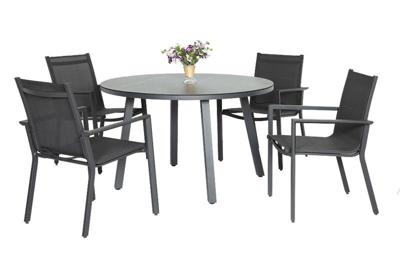 Diningset Pinerolo Chieri Grey Oosterik Home - Oosterik home