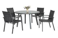 Diningset Pinerolo Chieri Grey Oosterik Home - Oosterik home - thumbnail