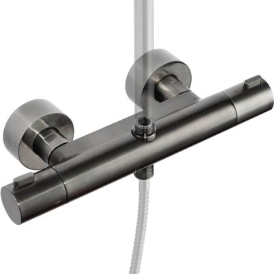 Ben Lavion Reno douche thermostaatkraan t.b.v. Ben Lavion regendoucheset gunmetal pvd-coating