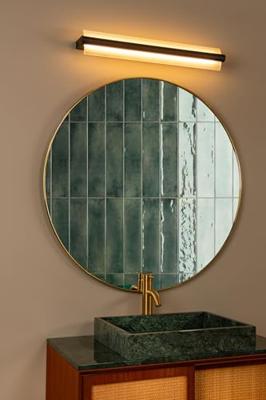 Lucide WANDA - Wandlamp Badkamer - LED - 1x19W 3000K - IP44 - Zwart