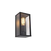 QAZQA Industriële wandlamp zwart 26 cm IP44 - Charlois - thumbnail