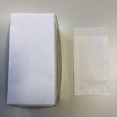 Kraftzakjes wit 7x13 cm 200st