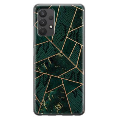 Samsung Galaxy A32 4G siliconen hoesje - Abstract groen Samsung Galaxy A32 4G siliconen hoesje - Abstract groen