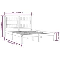 Bedframe massief grenenhout wit 120x190 cm - thumbnail