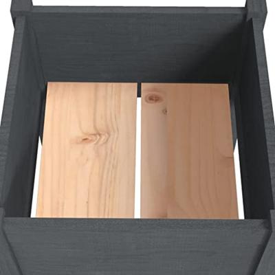 VidaXL Plantenbak 40x40x70 cm massief grenenhout grijs VidaXL Plantenbak 40x40x70 cm massief grenenhout grijs